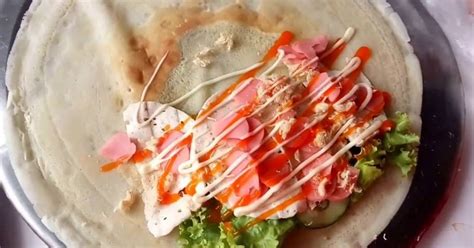  Bánh Crepe Hải Sản Lụa Mềm Cộng Sốt Tương Ngon!